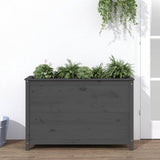 Vidaxx Pflanzgefäß erhöht 119,5x40x78 cm massives Kiefernholz grau