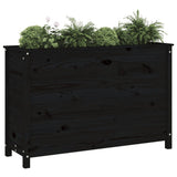 Vidaxx Pflanzgefäß erhöht 119,5x40x78 cm massives Kiefernholz schwarz