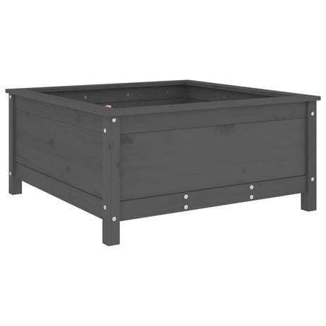 Vidaxx Pflanzgefäß 82,5x82,5x39 cm massives Kiefernholz grau