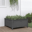 Vidaxx Pflanzgefäß 82,5x82,5x39 cm massives Kiefernholz grau