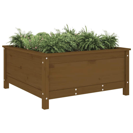 Vidaxx Pflanzgefäß 82,5x82,5x39 cm massives Kiefernholz honigbraun