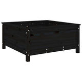 Vidaxx Pflanzgefäß 82,5x82,5x39 cm massives Kiefernholz schwarz