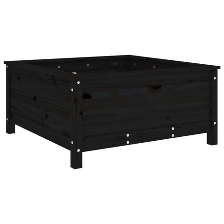 Vidaxx Pflanzgefäß 82,5x82,5x39 cm massives Kiefernholz schwarz