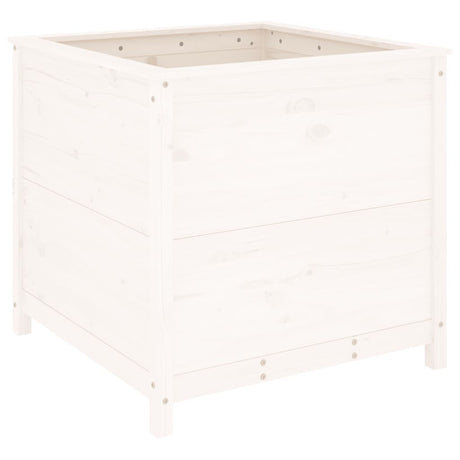 Vidaxx Pflanzgefäß 82,5x82,5x78 cm massives Kiefernholz weiß