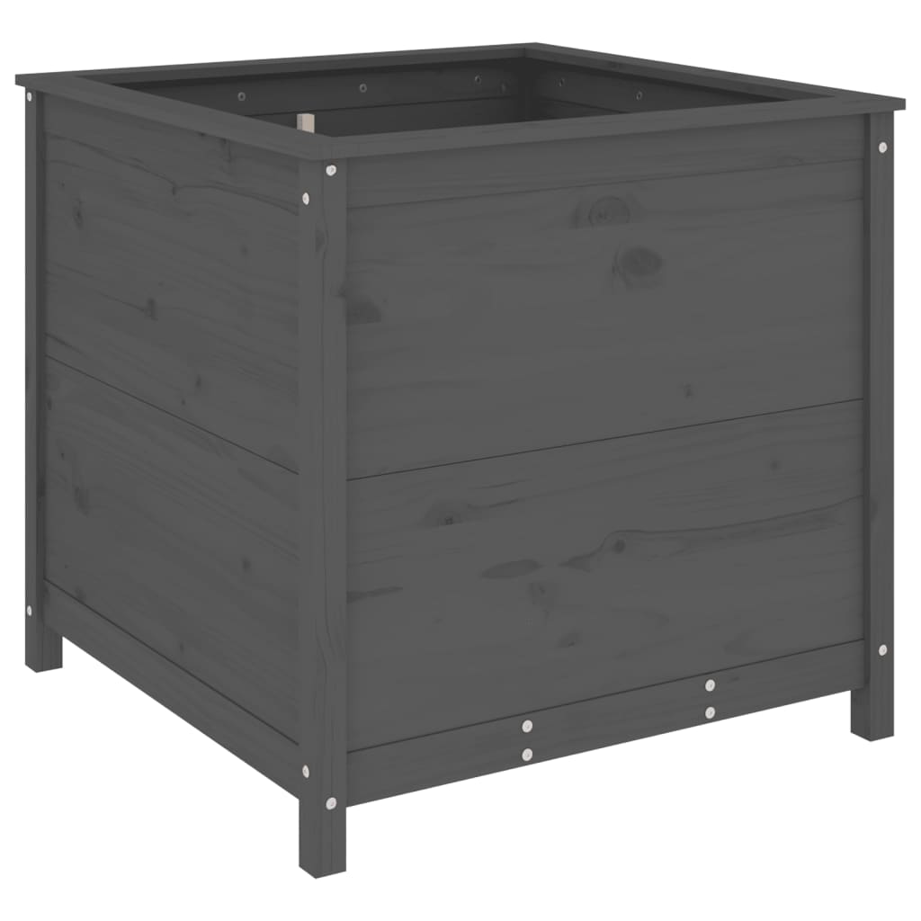 Vidaxx Pflanzgefäß 82,5x82,5x78 cm massives Kiefernholz grau