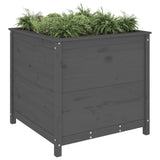 Vidaxx Pflanzgefäß 82,5x82,5x78 cm massives Kiefernholz grau