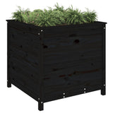 Vidaxx Pflanzgefäß 82,5x82,5x78 cm massives Kiefernholz schwarz
