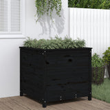Vidaxx Pflanzgefäß 82,5x82,5x78 cm massives Kiefernholz schwarz