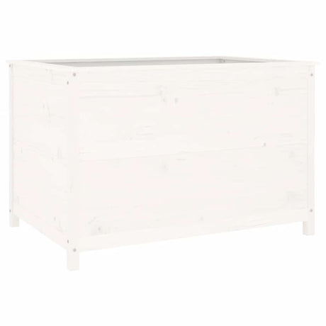 Vidaxx Pflanzgefäß erhöht 119,5x82,5x78 cm massives Kiefernholz weiß