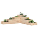 Vidaxl plantenbak 4-laags 106x104,5x36 cm massief grenenhout