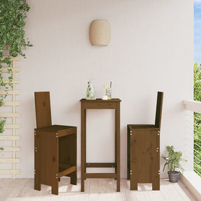 Vidaxl barkrukken 2 st 40x42x120 cm massief grenenhout honingbruin