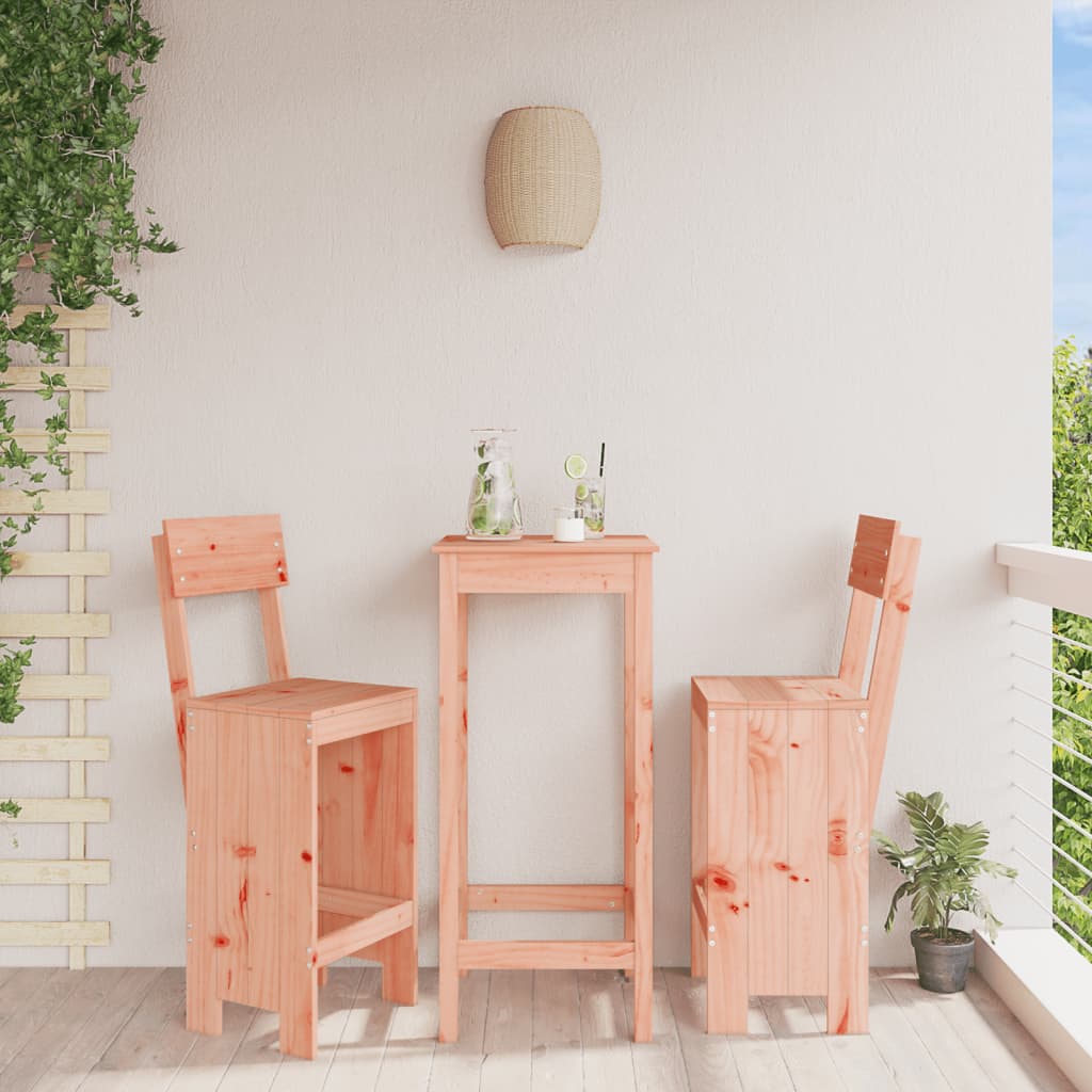 Vidaxl barkrukken 2 st 40x48,5x115,5 cm massief douglashout