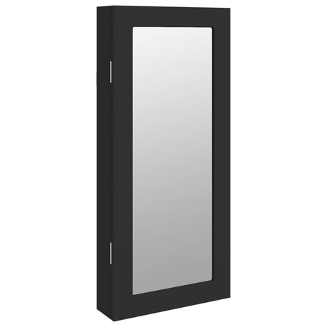 Vidaxx Schmuckschrank mit Spiegel zur Wandmontage 30x8,5x67 cm schwarz