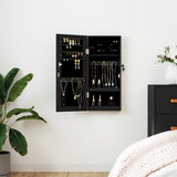 Vidaxx Schmuckschrank mit Spiegel zur Wandmontage 30x8,5x67 cm schwarz