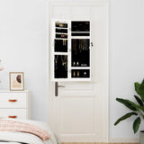 Vidaxx Schmuckschrank mit Spiegel zur Wandmontage 30x8,5x90 cm weiß