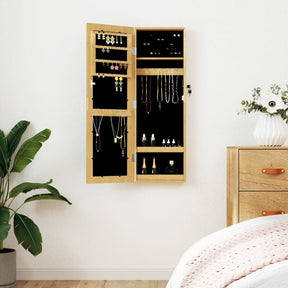 Vidaxx Schmuckschrank mit Spiegel zur Wandmontage 30x8,5x90 cm weiß