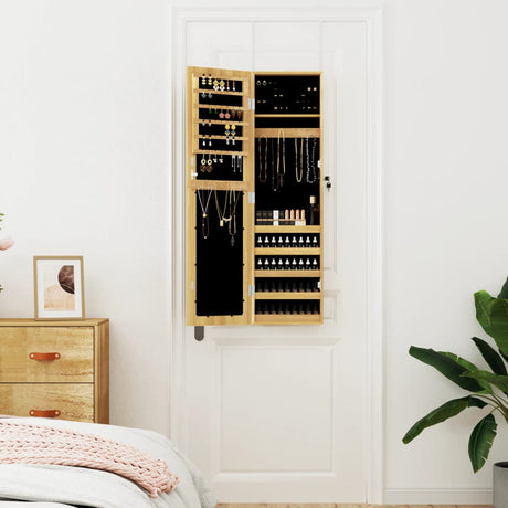 Vidaxx Schmuckschrank mit Spiegel zur Wandmontage 30x8,5x106 cm
