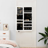Vidaxx Schmuckschrank mit Spiegel zur Wandmontage 37,5x10x106 cm weiß