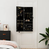 Vidaxx Schmuckschrank mit Spiegel zur Wandmontage 37,5x10x106 cm schwarz