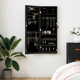 Vidaxx Schmuckschrank mit Spiegel zur Wandmontage 37,5x10x106 cm schwarz