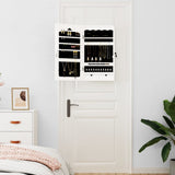 Vidaxx Schmuckschrank mit Spiegel zur Wandmontage 37,5x10x67 cm weiß