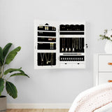 Vidaxx Schmuckschrank mit Spiegel zur Wandmontage 37,5x10x67 cm weiß