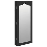 Vidaxx Schmuckschrank mit Spiegel zur Wandmontage 37,5x10x90 cm schwarz