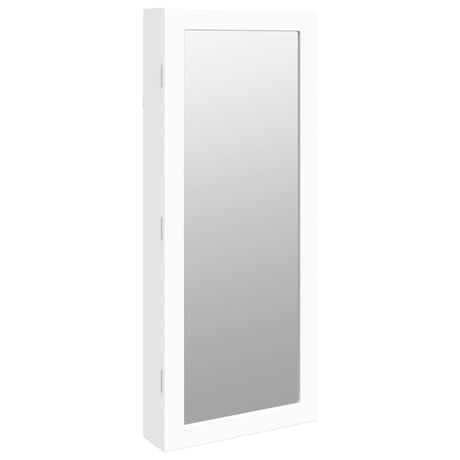 Vidaxx Schmuckschrank mit Spiegel und LED-Wandmontage weiß