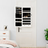 Vidaxx Schmuckschrank mit Spiegel und LED-Wandmontage weiß