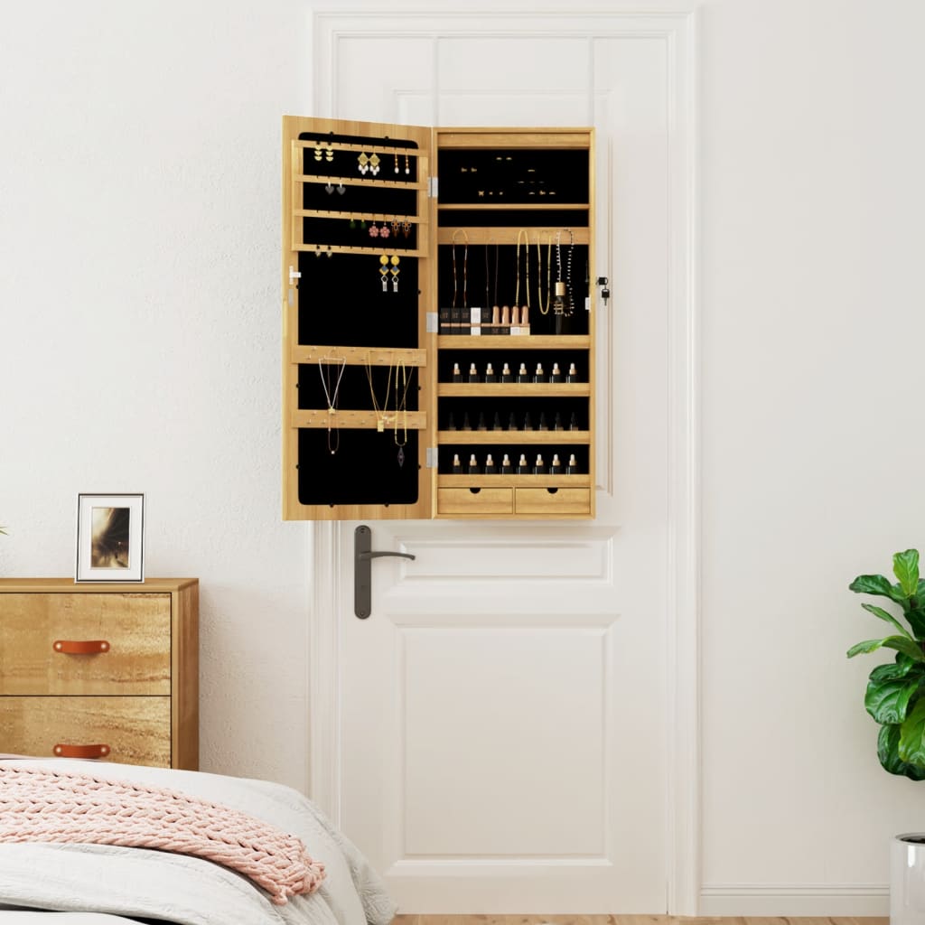Vidaxx Schmuckschrank mit Spiegel und LED-Wandmontage