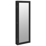 Vidaxx Schmuckschrank mit Spiegel und LED-Wandmontage in Schwarz
