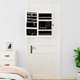 Vidaxx Schmuckschrank mit Spiegel und LED-Wandmontage weiß