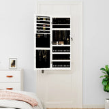 Vidaxx Schmuckschrank mit Spiegel und LED-Wandmontage weiß