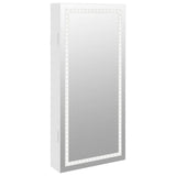 Vidaxx Schmuckschrank mit Spiegel und LED-Wandmontage weiß