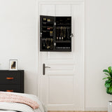 Vidaxx Schmuckschrank mit Spiegel und LED-Wandmontage in Schwarz