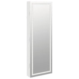 Vidaxx Schmuckschrank mit Spiegel und LED-Wandmontage weiß