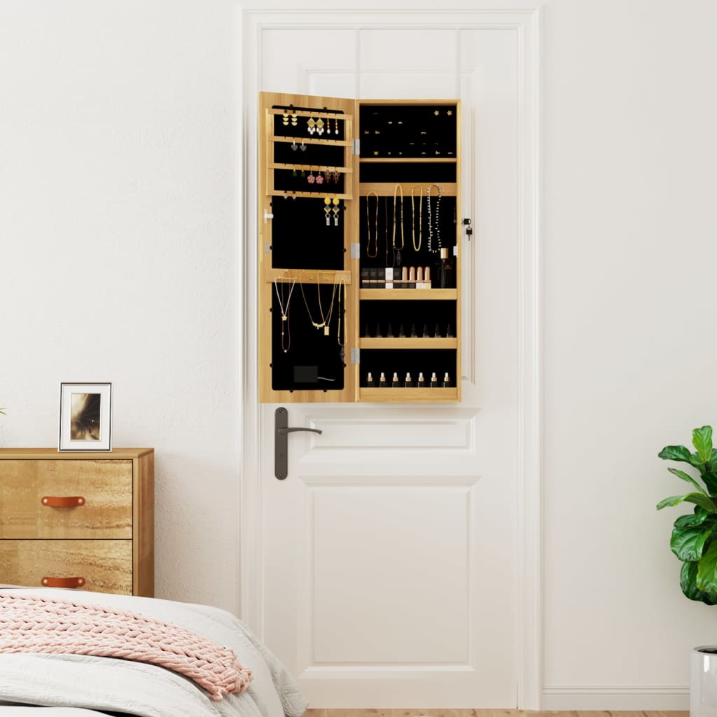 Vidaxx Schmuckschrank mit Spiegel und LED-Wandmontage