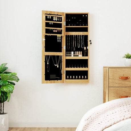 Vidaxx Schmuckschrank mit Spiegel und LED-Wandmontage