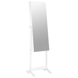 Vidaxx Schmuckschrank mit Spiegel freistehend 42x38x152 cm weiß