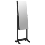 Vidaxx Schmuckschrank mit Spiegel freistehend 42x38x152 cm schwarz