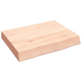 Vidaxl wandschap 40x30x(2-6) cm onbehandeld massief eikenhout