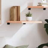 Vidaxl wandschap 40x50x(2-4) cm onbehandeld massief eikenhout