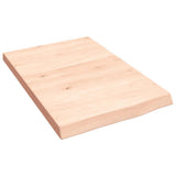 Vidaxl wandschap 40x60x(2-4) cm onbehandeld massief eikenhout