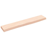 Vidaxl wandschap 60x10x2 cm onbehandeld massief eikenhout