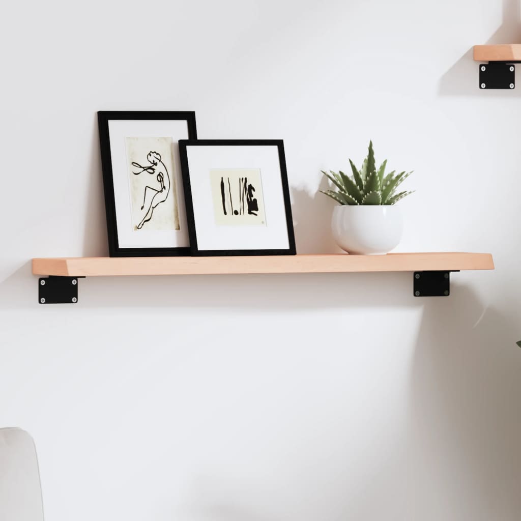 Vidaxl wandschap 60x10x2 cm onbehandeld massief eikenhout