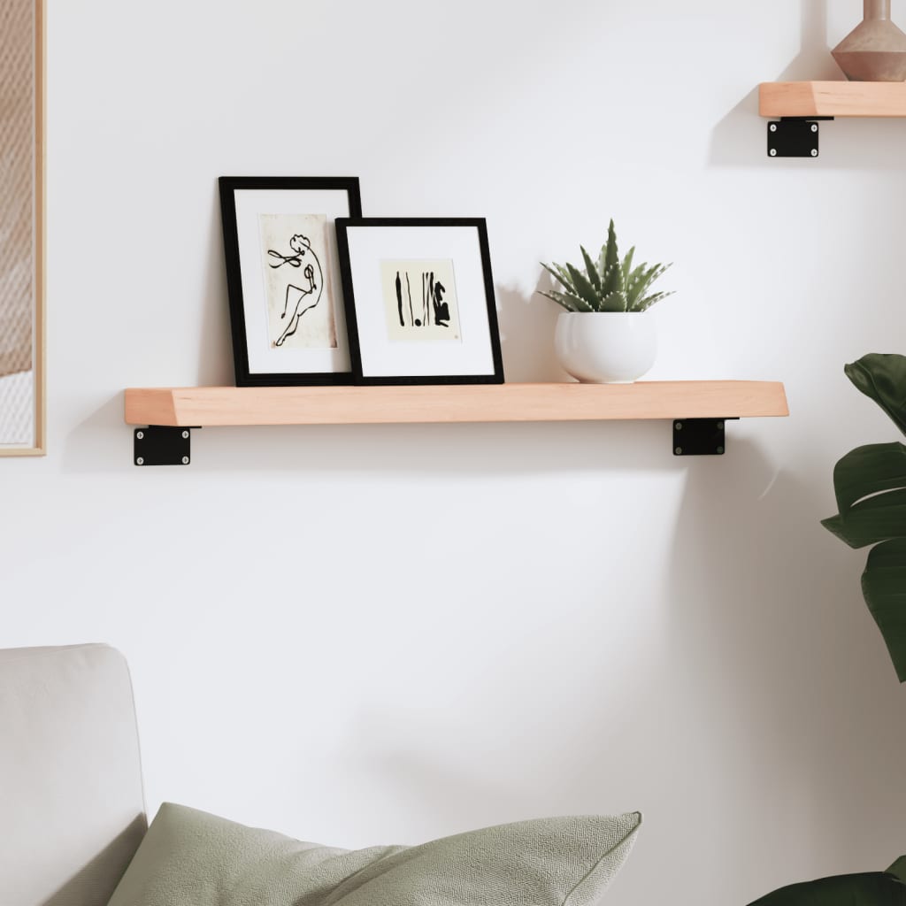Vidaxl wandschap 60x10x4 cm onbehandeld massief eikenhout
