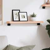 Vidaxl wandschap 60x10x4 cm onbehandeld massief eikenhout