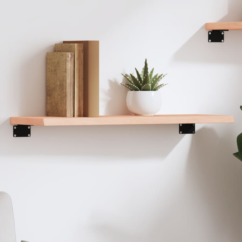 Vidaxl wandschap 60x20x2 cm onbehandeld massief eikenhout