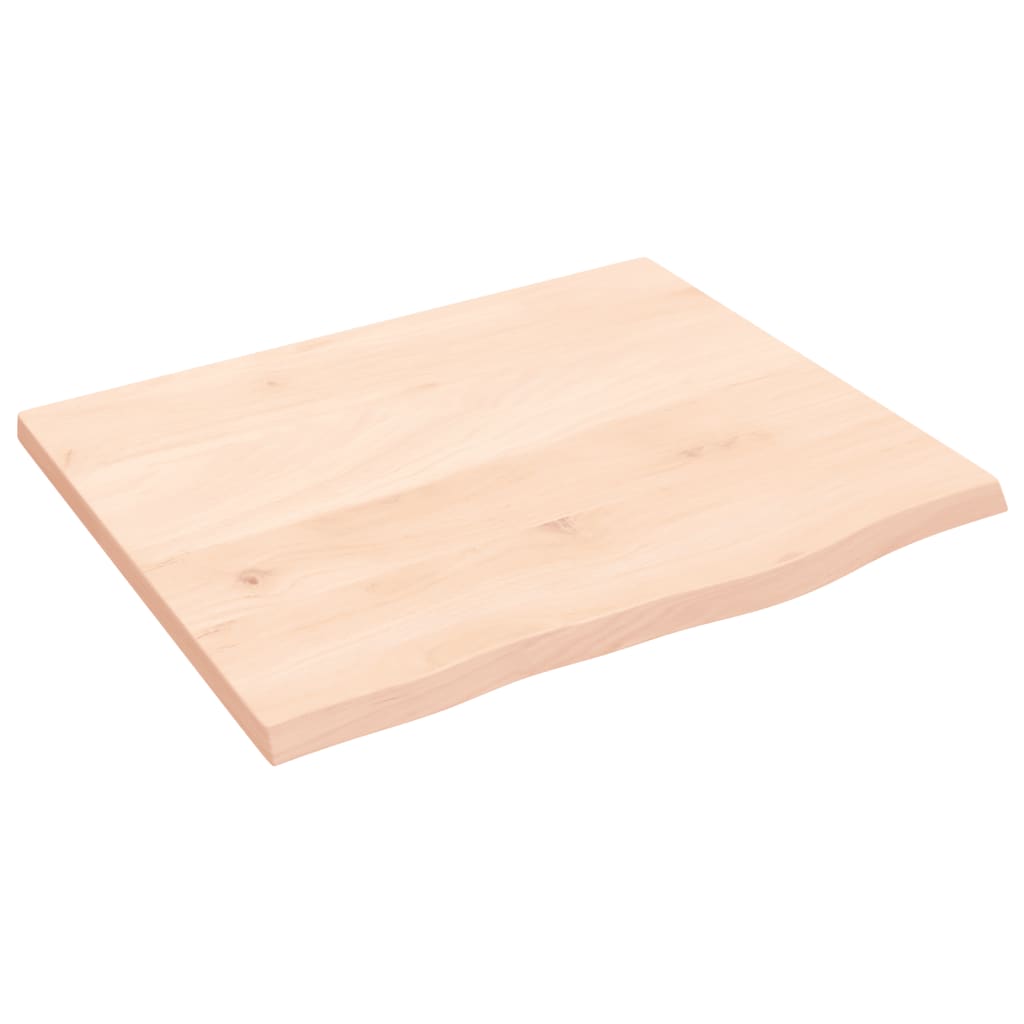 Vidaxl wandschap 60x50x2 cm onbehandeld massief eikenhout