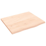 Vidaxl wandschap 60x50x2 cm onbehandeld massief eikenhout